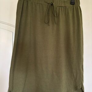 3/$20 Tickled Teal Olive Midi Skirt